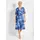 GOLDNER Sommerkleid Wickelkleid Blütenprint Blau 40