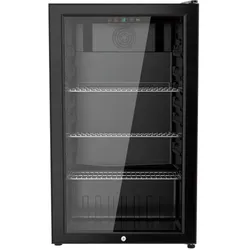 PKM Flaschenkühlschrank GKS90CB – Umluft-Kühlung, Energieeffizienzklasse C, Touch-Display, blaue LED-Beleuchtung