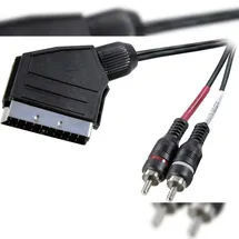 SpeaKa Professional SP-7870676 SCART / Cinch Audio Anschlusskabel [1x SCART-Stecker - 2x Cinch-Stecker] 2.00m Schwarz