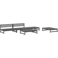 vidaXL 5-tlg Garten-Lounge-Set Grau Massivholz Kiefer Modell 12