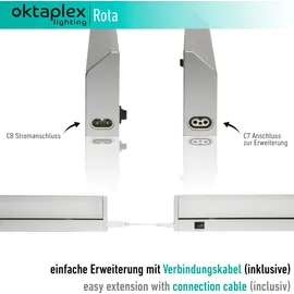 Oktaplex lighting Oktaplex Unterbauleuchte Küche LED Alu 15W 230 V neutralweiß 4000K 90cm