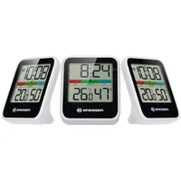 Bresser Climate Monitor Thermo-Hygrometer DCF 3er-Set Farbe: weiss
