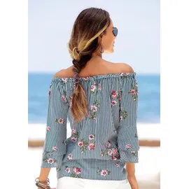 LASCANA Carmenbluse mehrfarbig 36