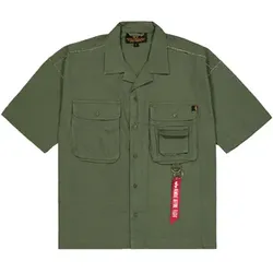 Alpha Industries  T-Shirts & Poloshirts Aloha Safari Shirt - dark olive  in Grün, EU M