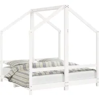 vidaXL Kinderbett vidaXL 70 x 140 cm Kiefer massiv weiß
