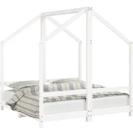 vidaXL Kinderbett vidaXL 70 x 140 cm Kiefer massiv weiß