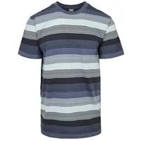 URBAN CLASSICS Yarn Dyed Sunrise Stripe T-Shirt Blue Oil