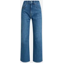 Weite Jeans SMITH & SOUL, Damen, Gr. 31, Länge 32, blau (denim), Material: 94% Baumwolle, 6% Elasthan, Abriebeffekte, casual, weit, Jeans