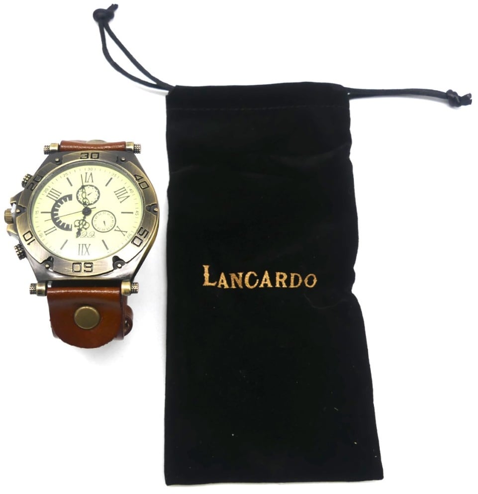 Lancardo Armbanduhr Herren Damen klassische Casual Analog Quarz römische Ziff...