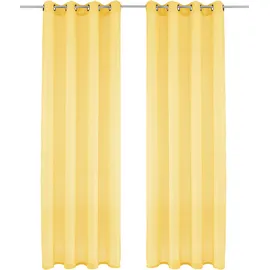 OTTO home Gardine OTTO HOME "XANA" Gr. 1, gelb, B:145cm H:145cm, Voile, Polyester, Gardinen, Gardine, Bestseller, einfarbig, 1 bzw. 2er Set, pflegeleicht, Bestseller