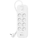 Belkin Steckdosenleiste 8-fach 2 m Weiß 1 St.
