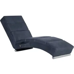 vidaXL Massage Chaiselongue Grau Wildleder-Optik