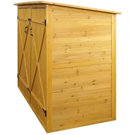 Mendler Fahrradgarage HWC-H60 Fahrradbox abschließbar 152x184x98cm braun