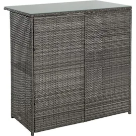 Estexo Polyrattan Gartenbar Set Gartenmöbel Sitzgruppe Rattan Bar Tresen Barset Tisch