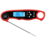 BBQ-Toro Grillthermometer Fleischthermometer mit LCD Display, digitales Bratenthermometer, 1-tlg., Leichte Reinigung rot