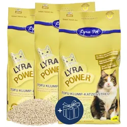 7,5 kg Lyra Pet® Tofu Katzenstreu + Geschenk