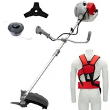 Ikra mogatec IKRA Benzin Freischneider IBF 4342 inkl. Fadenspule, 3-Zahn-Messer & Komfort-Schultergurt