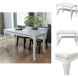 vidaXL Esstisch 116 x 66 x 76 cm Hochglanz Weiß - Esstische - Weiß