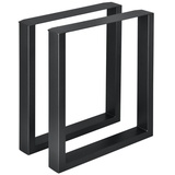 [en.casa]® [en.casa] Esstischgestell Makers 2er-Set Schwarz 60x72cm