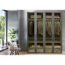 Split Kleiderschrank Glas durchsichtig
