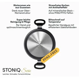 hoffmann germany STONIQ Topf-Set 4-tlg. 2 x Kochtopf + 2 x Glasdeckel