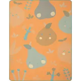 Biederlack Babydecke "Little Fruits", orange (orange, blau), B:75cm L:100cm, Baumwolle, Polyacryl, Polyester, Wohndecken, Babydecke, mit lustigen Früchten, Kuscheldecke