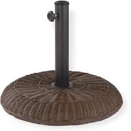 DEMA Sonnenschirmständer Schirmständer Im Rattan Design 15 kg, Ständer für Schirm