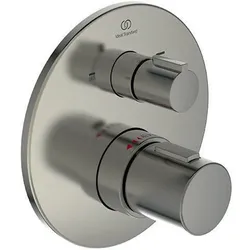 Ideal Standard Badethermostat UP Cerathe Bausatz 2, Rosette d:163mm, Silver Storm