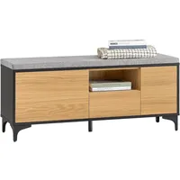 SoBuy Schuhbank mit Schubladen Sitzbank Dielenbank Schuhablage Natur FSR175-N