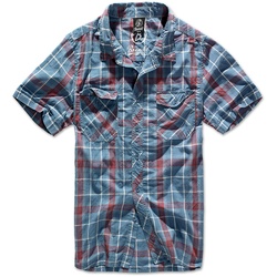 Brandit Roadstar Shirt Hemd kurzarm rot/blau, Größe L