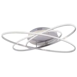 JUST LIGHT. LED-Deckenleuchte Malik Alu, Eisen, Stahl & Metall Silber