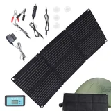 Autobatterie-Solar-Ladegerät, 200 W Solarmodul-Batterie-Generator – 12–24 V, faltbar, wasserdicht, automatische Wartung für Boot, Reisen, Auto, LKW, Außenbereich