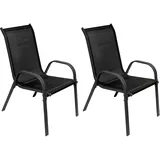 INDA-EXCLUSIV Gartenstuhl 2er Set 59 x 59 x 108 cm anthrazit 2 St.