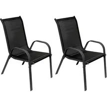 INDA-EXCLUSIV Gartenstuhl 2er Set 59 x 59 x 108 cm anthrazit 2 St.