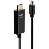 Lindy Mini DisplayPort zu HDMI Adapterkabel 0,5 m Schwarz