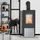 FIREPLACE Kingstone Stahl Schwarz/Abdeckplatte Speckstein