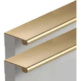 Generisch 2 Stück Versteckte Möbelgriffe Gold, Aluminium, Schranktürgriffe, Küchengriff, Kleiderschrankgriff, Extra Lange Griffe, Schubladengriffe (1500 mm)