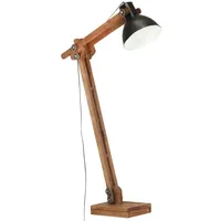 VidaXL Stehlampe Schwarz Mango Massivholz E27