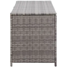 vidaXL Garten-Auflagenbox Grau 150x50x60 cm Poly Rattan