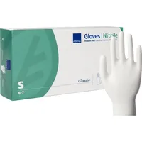 Abena Nitrilhandschuhe, Classic, puderfrei, weiß, S