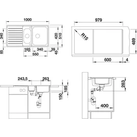 Blanco Classic Pro 6 S-IF Edelstahl Seidenglanz + Excenterbetätigung + InFino