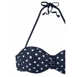 LASCANA Bügel-Bandeau-Bikini Damen Blau/Weiß 36 Cup C
