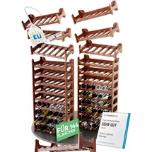 Novaliv Weinregal 144 Flaschen 24 x 24 x 24 cm Braun