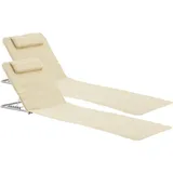 [en.casa] Strandmatte Cellorigo 160 x 49 x 42 cm Beige