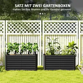 Outsunny Hochbeet 120 x 60 x 60 cm Grau