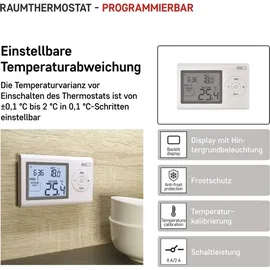 EMOS digitaler Raumthermostat programmierbar mit Frostschutz