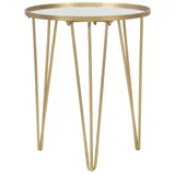 Mauro Ferretti Kaffeetisch, Gold, Metall, 40x49x40 cm, Wohnzimmer, Wohnzimmertische, Beistelltische