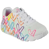 SKECHERS Sneakers Spread The Love Kinder Mädchen Sneaker Turnschuhe weiß/bunt/neon, Größe:32, Farbe:Weiß