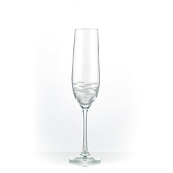 Crystalex Sektglas Viola Stone matt geschliffen 190 ml 6er Set, Kristallglas, matt Schliff