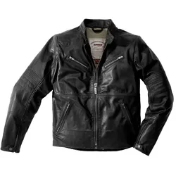 Spidi Garage Robust Motorrad Lederjacke, schwarz, Größe 52 für Männer
